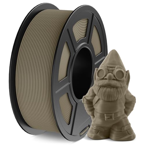 JAYO Matte PLA Filament 1.75mm, 3D Drucker Filament PLA Matte 1.1KG, Neatly Wound Filament, Maßgenauigkeit +/- 0.03 mm, 1.1 KG Spule(2.42 LBS), 363 Meters, PLA Matte Lehmfarbe von JAYO