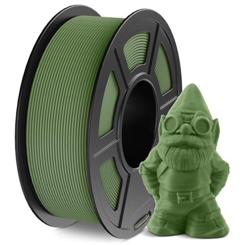 JAYO Matte PLA Filament 1.75mm, 3D Drucker Filament PLA Matte 1.1KG, Neatly Wound Filament, Maßgenauigkeit +/- 0.03 mm, 1.1 KG Spule(2.42 LBS), 363 Meters, PLA Matte Olivgrün von JAYO