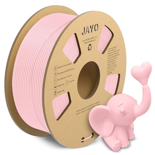 JAYO Matte PLA Filament 1.75mm, 3D Drucker Filament PLA Matte 1.1KG, Neatly Wound Filament, Maßgenauigkeit +/- 0.03 mm, 1.1 KG Spule(2.42 LBS), 363 Meters, PLA Matte Rosa von JAYO