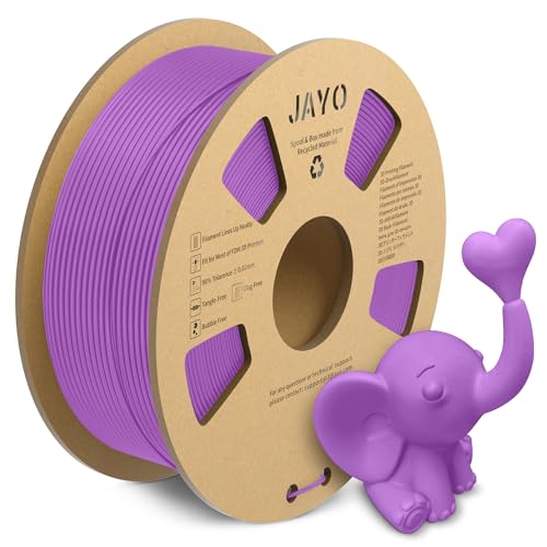 JAYO Matte PLA Filament 1.75mm, 3D Drucker Filament PLA Matte 1.1KG, Neatly Wound Filament, Maßgenauigkeit +/- 0.03 mm, 1.1 KG Spule(2.42 LBS), 363 Meters, PLA Matte Violett von JAYO