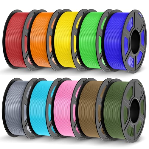 JAYO PETG Filament 1.75mm 1.1kg*10 Mehrfarbiger Anzug, Nackte Wunde 3D Drucker Filament, Maßgenauigkeit +/- 0.02mm, für die meisten FDM 3D-Drucker JAYO PETG Filament 1.75mm 1.1kg*10 Mehrfarbiger Anzug, Nackte Wunde 3D Drucker Filament, Maßgenauigkeit +/- 0.02mm, für die meisten FDM 3D-Drucker von JAYO