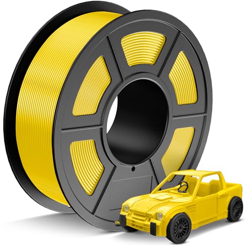 JAYO PETG Filament 1.75mm Gelb 1.1KG, PETG Starke Zähigkeit 3D Drucker Filament, Maßgenauigkeit +/- 0.02 mm, 1.1kg Spule(2.4lbs) für die meisten FDM 3D Drucker von JAYO