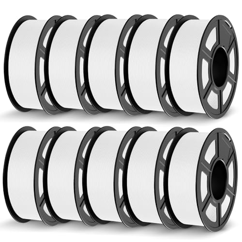 JAYO PETG Filament 1.75mm Weiße 1.1kg*10, Nackte Wunde 3D Drucker Filament, Maßgenauigkeit +/- 0.02mm, für die meisten FDM 3D-Drucker JAYO PETG Filament 1.75mm Weiße 1.1kg*10, Nackte Wunde 3D Drucker Filament, Maßgenauigkeit +/- 0.02mm, für die meisten FDM 3D-Drucker von JAYO