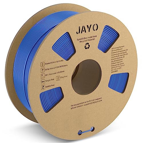 JAYO PLA+ Filament 1.75mm, PLA Plus 3D Drucker Filament 1.1kg Spulen, Neatly Wound Filament, Maßgenauigkeit +/- 0,02, Zähigkeit PLA+ Blaugrau von JAYO