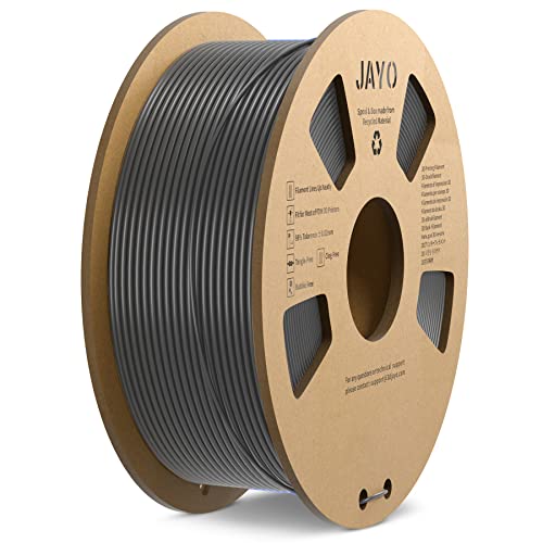 JAYO PLA Filament 1.75 mm, 3D Drucker Filament, Maßgenauigkeit +/- 0.02mm, 1.1 KG Spule (2,4 lbs), Sauber Gewickeltes Filament, Grau 1100G von JAYO