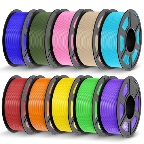 JAYO PLA Filament 1.75mm 1.1kg*10 Mehrfarbiger Anzug, Nackte Wunde 3D Drucker Filament, Maßgenauigkeit +/- 0.02mm, für die meisten FDM 3D-Drucker JAYO PLA Filament 1.75mm 1.1kg*10 Mehrfarbiger Anzug, Nackte Wunde 3D Drucker Filament, Maßgenauigkeit +/- 0.02mm, für die meisten FDM 3D-Drucker von JAYO