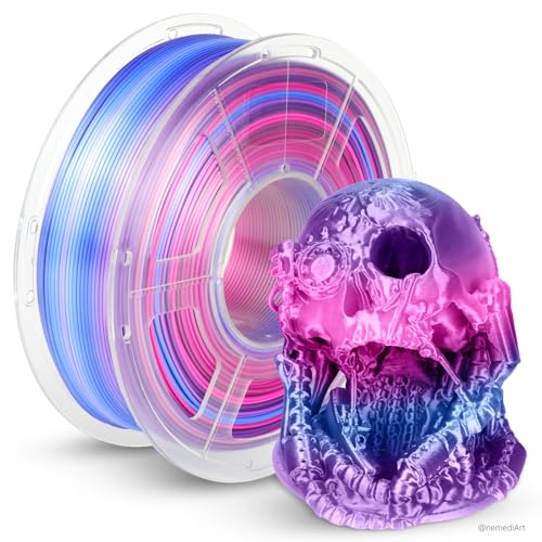 JAYO Silky Rainbow PLA+ Filament 1.75mm Regenbogen #12, 1.1kg/Spule(2.43lbs), Gradient Changing Gleißend, Maßgenauigkeit +/- 0.02mm, Multicolor 3D Drucker PLA Plus Filament von JAYO