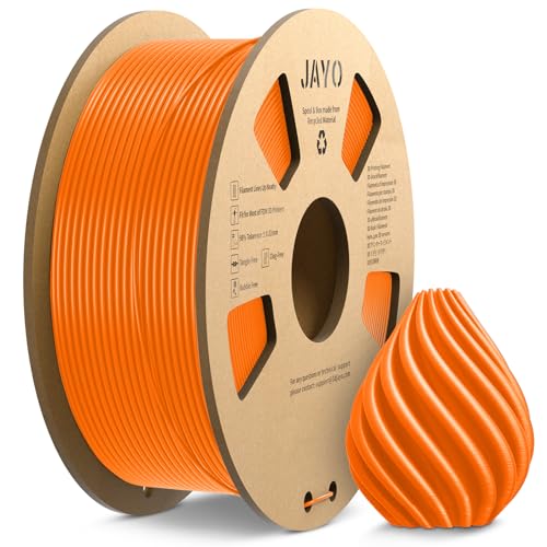 PETG Filament 1.75mm, JAYO 3D Drucker Filament PETG, Neatly Wound Filament, Maßgenauigkeit +/- 0.02mm, 1.1 kg Spule(2.42 LBS), PETG Orange von JAYO