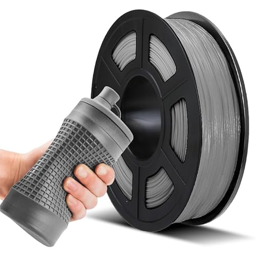 TPU Flexible Filament 1.75mm, JAYO 3D Drucker Filament TPU Härte 95A, Maßgenauigkeit +/- 0,02, 0.5KG/500G Spule, TPU Grau von JAYO