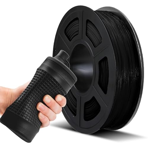 TPU Flexible Filament 1.75mm, JAYO 3D Drucker Filament TPU Härte 95A, Maßgenauigkeit +/- 0,02, 0.5KG/500G Spule, TPU Schwarz von JAYO