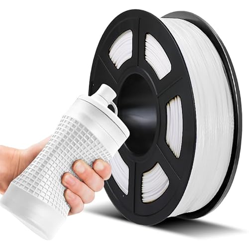 TPU Flexible Filament 1.75mm, JAYO 3D Drucker Filament TPU Härte 95A, Maßgenauigkeit +/- 0,02, 0.5KG/500G Spule, TPU White von JAYO