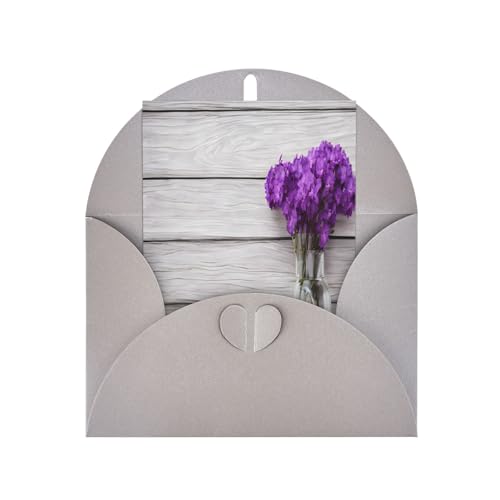 (Orchidee) bedruckte Premium-Perlglanz-Grußkarten mit grauen Umschlägen, schimmernde Geburtstags-, Weihnachts- und Hochzeitskarten, innen blanko. von JAYWIS