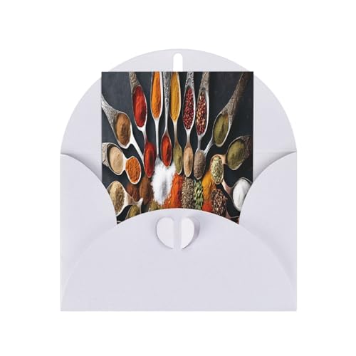 (Spices) Print Premium Perlglanz-Grußkarten mit weißen Umschlägen, schimmernde Geburtstags-, Weihnachts- und Hochzeitskarten, innen blanko. von JAYWIS