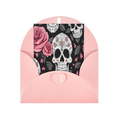 Hochwertige Perlglanz-Grußkarten mit rosa Umschlägen, schimmernde Geburtstags-, Weihnachts- und Hochzeitskarten, innen blanko. von JAYWIS