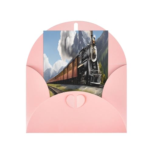 Hochwertige Perlglanz-Grußkarten mit rosa Umschlägen, schimmernde Geburtstags-, Weihnachts- und Hochzeitskarten, innen blanko. von JAYWIS