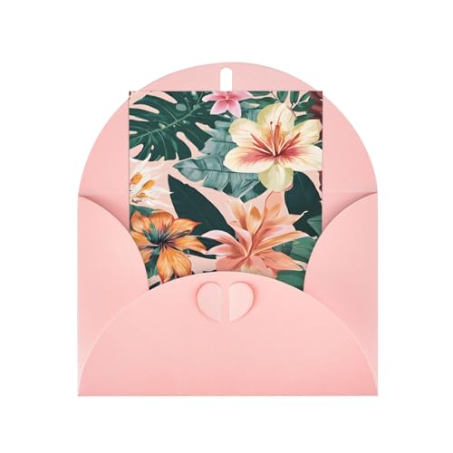 Hochwertige Perlglanz-Grußkarten mit rosa Umschlägen, schimmernde Geburtstags-, Weihnachts- und Hochzeitskarten, innen blanko. von JAYWIS