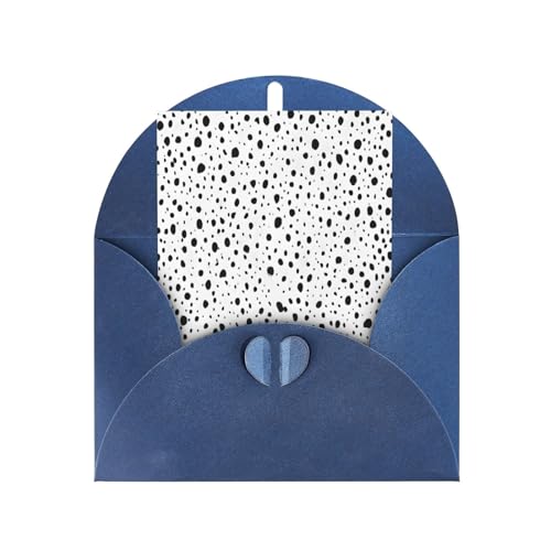 Hochwertige Perlglanz-Grußkarten mit schwarzen und weißen Punkten, mit blauen Umschlägen, schimmernde Geburtstags-, Weihnachts- und Hochzeitskarten, innen blanko. Hochwertige Perlglanz-Grußkarten mit schwarzen und weißen Punkten, mit blauen Umschlägen, schimmernde Geburtstags-, Weihnachts- und Hochzeitskarten, innen blanko. von JAYWIS