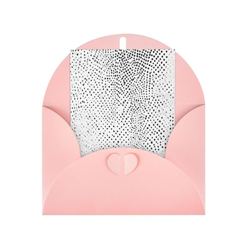Hochwertige Perlglanz-Grußkarten mit schwarzen und weißen Punkten, mit rosa Umschlägen, schimmernde Geburtstags-, Weihnachts- und Hochzeitskarten, innen blanko. Hochwertige Perlglanz-Grußkarten mit schwarzen und weißen Punkten, mit rosa Umschlägen, schimmernde Geburtstags-, Weihnachts- und Hochzeitskarten, innen blanko. von JAYWIS