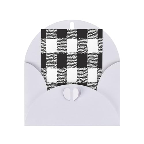 Premium-Grußkarten mit Perlglanz, schwarz-weiß kariert, mit weißen Umschlägen, schimmernde Geburtstags-, Weihnachts- und Hochzeitskarten, innen blanko. Premium-Grußkarten mit Perlglanz, schwarz-weiß kariert, mit weißen Umschlägen, schimmernde Geburtstags-, Weihnachts- und Hochzeitskarten, innen blanko. von JAYWIS