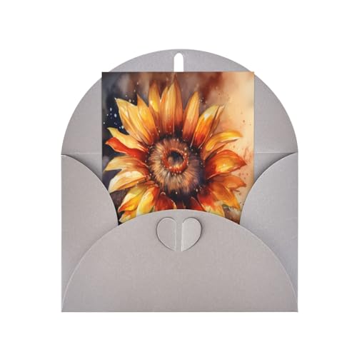 Premium-Grußkarten mit Sonnenblumen-Aufdruck, Perlglanz, mit grauen Umschlägen, schimmernde Geburtstags-, Weihnachts- und Hochzeitskarten, innen blanko. Premium-Grußkarten mit Sonnenblumen-Aufdruck, Perlglanz, mit grauen Umschlägen, schimmernde Geburtstags-, Weihnachts- und Hochzeitskarten, innen blanko. von JAYWIS