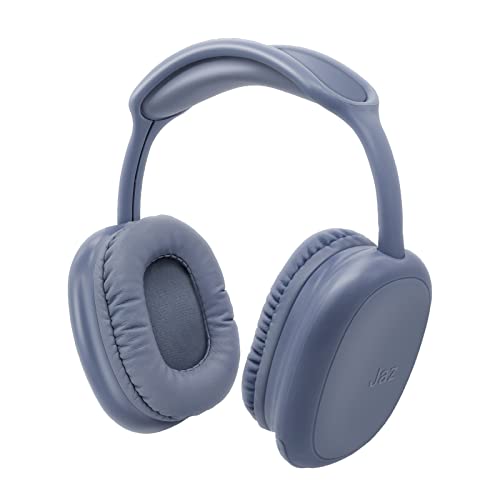 JAZ SBS Neo Wave Wireless Kopfhörer mit Ohrpolstern und gepolstertem Kopfbügel, USB-C-Ladekabel im Lieferumfang enthalten, 18 Stunden aufeinander folgende Nutzung, Blau von JAZ