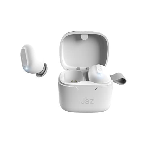 JAZ SBS TWS AIRON Wireless Kopfhörer mit gerändeltem Metallgehäuse, Touch-Steuerung, 5 Stunden hintereinander verwendbar, Mono Dual Leader-Technologie, Weiß, Einzigartige, Unica von JAZ
