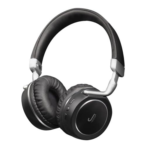 JAZ Samba kabellose Stereo-Kopfhörer, zusammenklappbar mit Multifunktionstasten, integriertes Mikrofon, AUX- und Micro-USB-Eingänge, Energiesparmodus, Metall-Finish JAZ Samba kabellose Stereo-Kopfhörer, zusammenklappbar mit Multifunktionstasten, integriertes Mikrofon, AUX- und Micro-USB-Eingänge, Energiesparmodus, Metall-Finish von JAZ