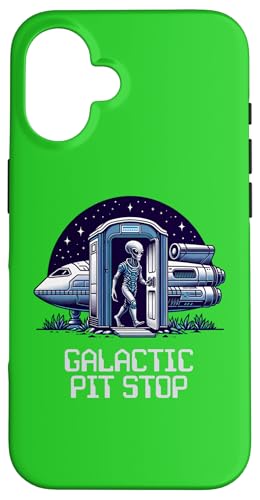 Galactic Pit Stop Alien Porta Töpfchen lustig Hülle für iPhone 16 Galactic Pit Stop Alien Porta Töpfchen lustig Hülle für iPhone 16 von JB's Humor Shop