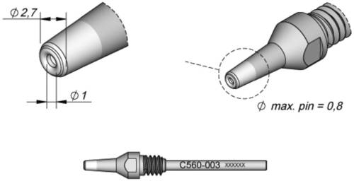 JBC Tools C560003 Entlötspitze Spitzen-Größe 2.7mm Inhalt 1St. von JBC Tools