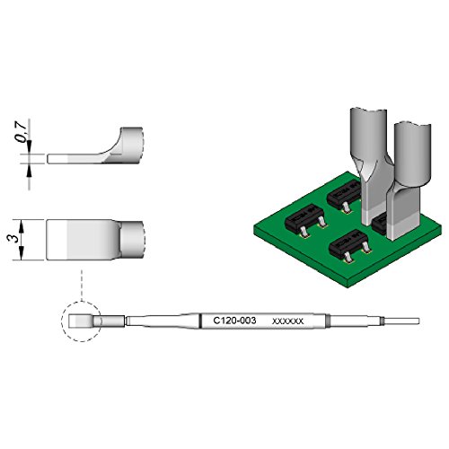 JBC C120005 Entlötspitzenpaar für PA120-A JBC C120005 Entlötspitzenpaar für PA120-A von JBC