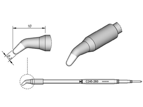 JBC C245268 Spezial-Lötspitze für T245 von JBC