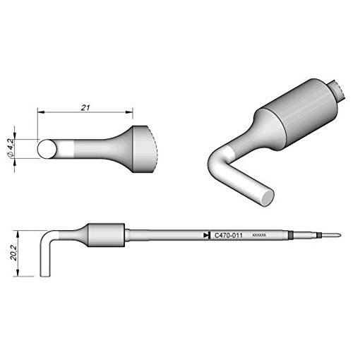 JBC C470011 Lötspitze für T470, rund von JBC
