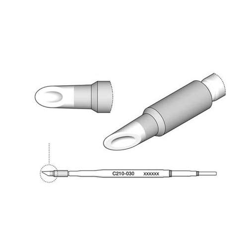 JBC Lötspitze Serie C210, Sonderform, C210030/Ø 2,0 mm, Hohlkehle C210030 (2210 AD2210 C210 Loetkartusche Loetpatrone Loetspitze Lötkartusche Lötpatrone T210-A) von JBC