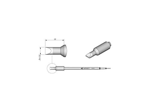 JBC Lötspitze Serie C470, Meißelform, C470017/5,0 x 1,2 mm, gerade C470017 (Lötkartusche 470 4700 C470- Loetkartusche Loetpatrone Loetspitze Lötpatrone T470) von JBC