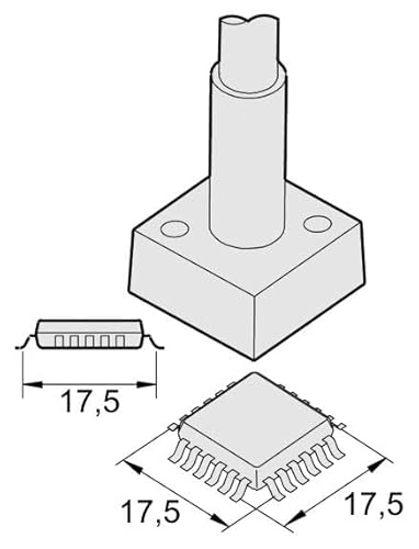 JBC SMD-Entlötspitze Serie C245, C245227/17,5 x 17,5 mm, für QFP/PLCC C245227 (2045 2245 C245 Loetkartusche Loetpatrone Loetspitze Lötkartusche Lötpatrone Lötspitze SMD Entlötspitze) von JBC