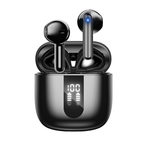 JBES Kopfhörer Kabellos Bluetooth 5.4, In Ear mit 6 ENC Mikrofon Bluetooth Kopfhörer, 60 Std Stereo Kabellose Kopfhörer Noise Cancelling Earbuds, USB-C, IP5 Wasserdicht Ohrhörer für Arbeit Sport von JBES