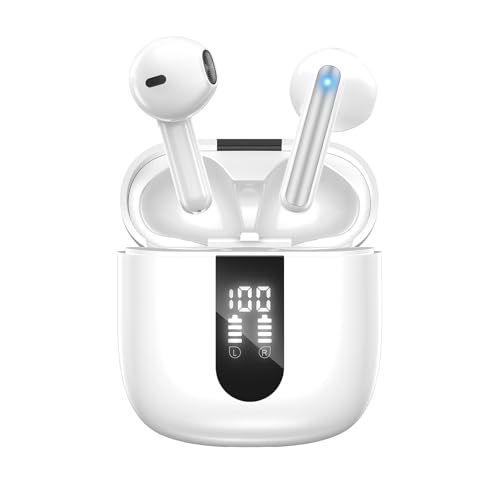 JBES Kopfhörer Kabellos Bluetooth 5.4, In Ear mit 6 ENC Mikrofon Bluetooth Kopfhörer, 60 Std Stereo Kabellose Kopfhörer Noise Cancelling Earbuds, USB-C, IP5 Wasserdicht Ohrhörer für Arbeit Sport von JBES