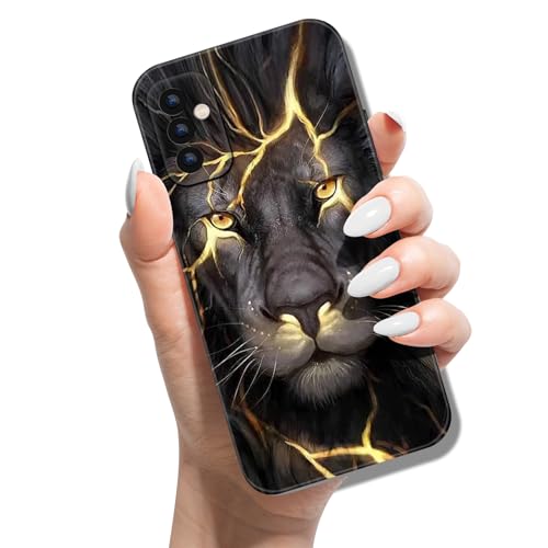Handyhülle für Samsung Galaxy A12 4G 5G Hülle Tier Muster Motiv Weich TPU Silikon Schwarz Case für Mädchen Jungen Dünn Slim Soft Cover - Löwe Handyhülle für Samsung Galaxy A12 4G 5G Hülle Tier Muster Motiv Weich TPU Silikon Schwarz Case für Mädchen Jungen Dünn Slim Soft Cover - Löwe von JBGO