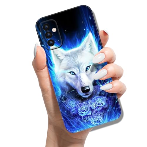Handyhülle für Samsung Galaxy A51 4G 2020 Hülle Tier Muster Motiv Weich TPU Silikon Schwarz Case für Mädchen Jungen Dünn Slim Soft Cover - Rose Wolf Handyhülle für Samsung Galaxy A51 4G 2020 Hülle Tier Muster Motiv Weich TPU Silikon Schwarz Case für Mädchen Jungen Dünn Slim Soft Cover - Rose Wolf von JBGO