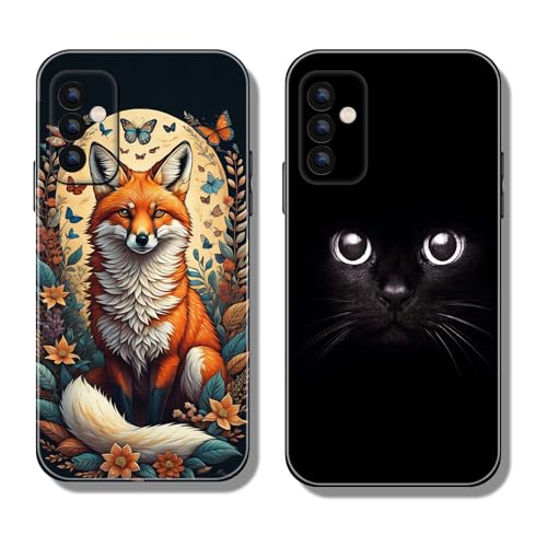 Handyhülle für Samsung Galaxy A71 4G Hülle Tier Muster Motiv Weich TPU Silikon Schwarz Case für Mädchen Jungen Dünn Slim Soft Cover - Fuchs-Katze Handyhülle für Samsung Galaxy A71 4G Hülle Tier Muster Motiv Weich TPU Silikon Schwarz Case für Mädchen Jungen Dünn Slim Soft Cover - Fuchs-Katze von JBGO