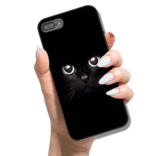 Handyhülle für iPhone 7 Plus 8 Plus Hülle Tier Muster Motiv Weich TPU Silikon Schwarz Case für Mädchen Jungen Dünn Slim Soft Cover - Schwarze Katze Handyhülle für iPhone 7 Plus 8 Plus Hülle Tier Muster Motiv Weich TPU Silikon Schwarz Case für Mädchen Jungen Dünn Slim Soft Cover - Schwarze Katze von JBGO