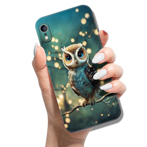 Handyhülle für iPhone XR Hülle Tier Muster Motiv Weich TPU Silikon Schwarz Case für Mädchen Jungen Dünn Slim Soft Cover - Eulen-Baum Handyhülle für iPhone XR Hülle Tier Muster Motiv Weich TPU Silikon Schwarz Case für Mädchen Jungen Dünn Slim Soft Cover - Eulen-Baum von Zabapure