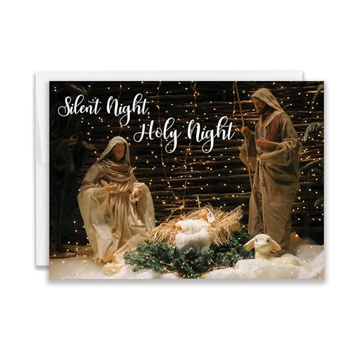 JBH Creations Weihnachtskarte mit Schrift, religiöse Krippe, 24 Stück JBH Creations Weihnachtskarte mit Schrift, religiöse Krippe, 24 Stück von JBH Creations