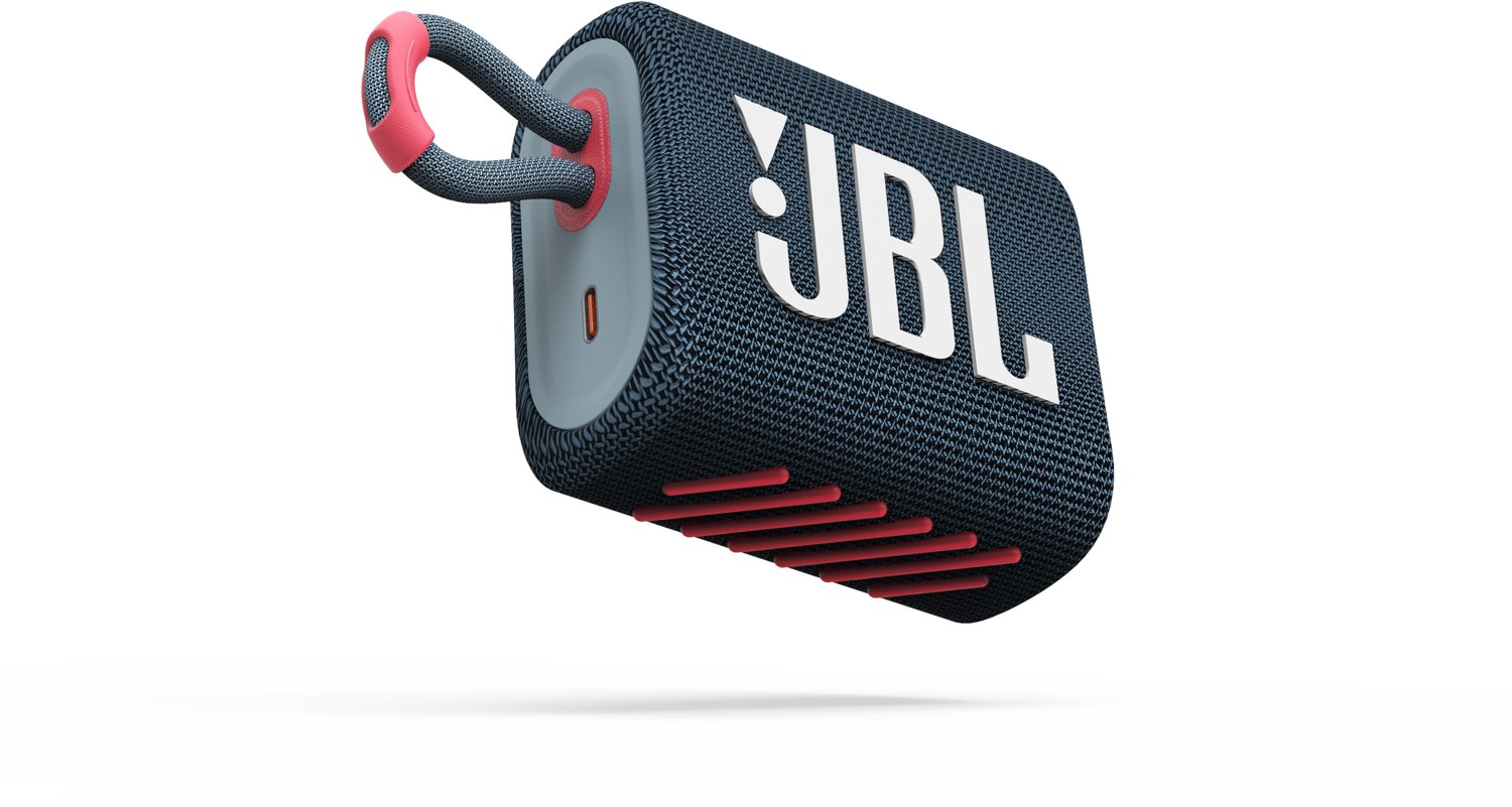 Go 3 Bluetooth-Lautsprecher blau/coral von JBL