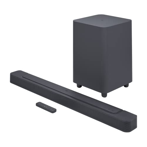JBL Bar 500 – Kompakte 5.1-Kanal-Soundbar für Heimkino Sound-System – Kabelloser Bluetooth-Lautsprecher mit Subwoofer und Dolby Atmos Surround Sound – Schwarz von JBL