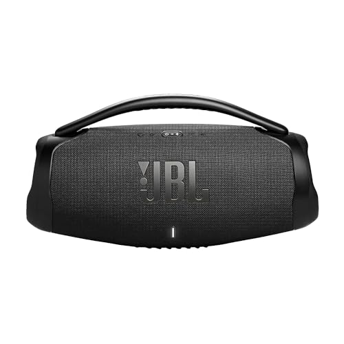 JBL Boombox 3 Wi-Fi – Kabelloser Lautsprecher mit Bluetooth und Wi-Fi – 24 Stunden Wiedergabezeit – Wasser - und staubdicht – Integrierte Powerbank – Schwarz, UK Stecker (Typ G) von JBL