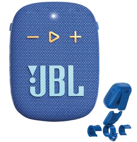 JBL Box Wind 3S Tragbarer Mini Bluetooth Lautsprecher Wasserdicht mit Clip für Sport, Fahrrad und Roller - Bass Boost - Blau JBL Box Wind 3S Tragbarer Mini Bluetooth Lautsprecher Wasserdicht mit Clip für Sport, Fahrrad und Roller - Bass Boost - Blau von JBL
