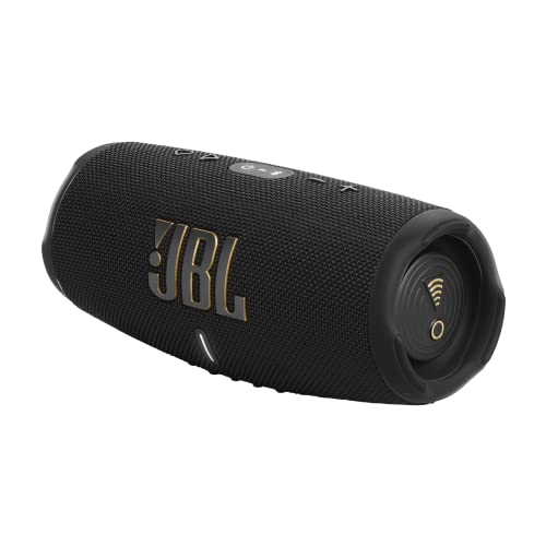JBL Charge 5 Wifi – Kabelloser Lautsprecher mit Bluetooth und Wifi – Wasser - und staubdicht – Integrierte Powerbank – Bis zu 20 Stunden Akkulaufzeit – Schwarz JBL Charge 5 Wifi – Kabelloser Lautsprecher mit Bluetooth und Wifi – Wasser - und staubdicht – Integrierte Powerbank – Bis zu 20 Stunden Akkulaufzeit – Schwarz von JBL