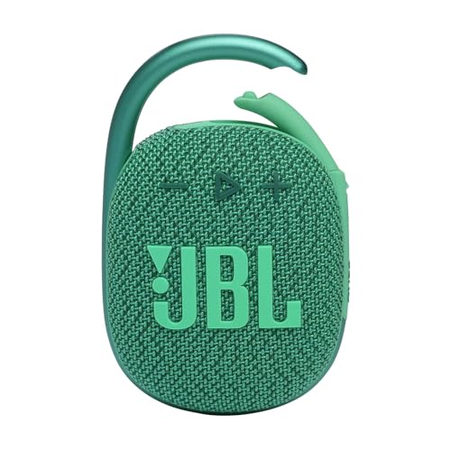 JBL Clip 4 Eco Bluetooth Lautsprecher aus recyceltem Material - Grün – Wasserdichte, tragbare Musikbox mit praktischem Karabiner – Bis zu 10 Stunden kabelloses Musik Streaming JBL Clip 4 Eco Bluetooth Lautsprecher aus recyceltem Material - Grün – Wasserdichte, tragbare Musikbox mit praktischem Karabiner – Bis zu 10 Stunden kabelloses Musik Streaming von JBL