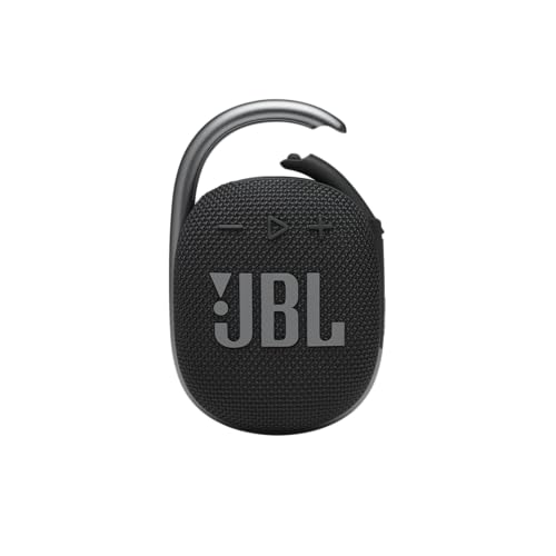 JBL Clip 4: Tragbarer Lautsprecher mit Bluetooth, eingebauter Akku, wasserdicht und staubdicht - schwarz (JBLCLIP4BLKAM) von JBL